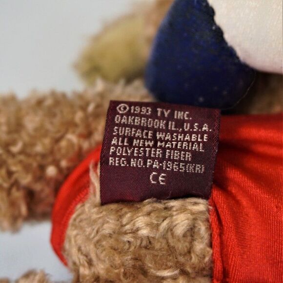 Ty Beanie Babies Allura Bear Swim Ring Retired Plush Toy 1993 Attic Treasures - Picture 10 of 10